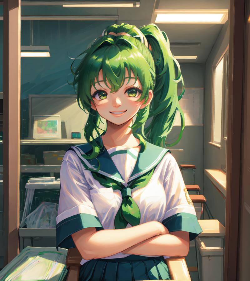 22928-3020364445-masterpiece, best quality, 1girl, green hair, classroom, light smile, school uniform, ponytail.png